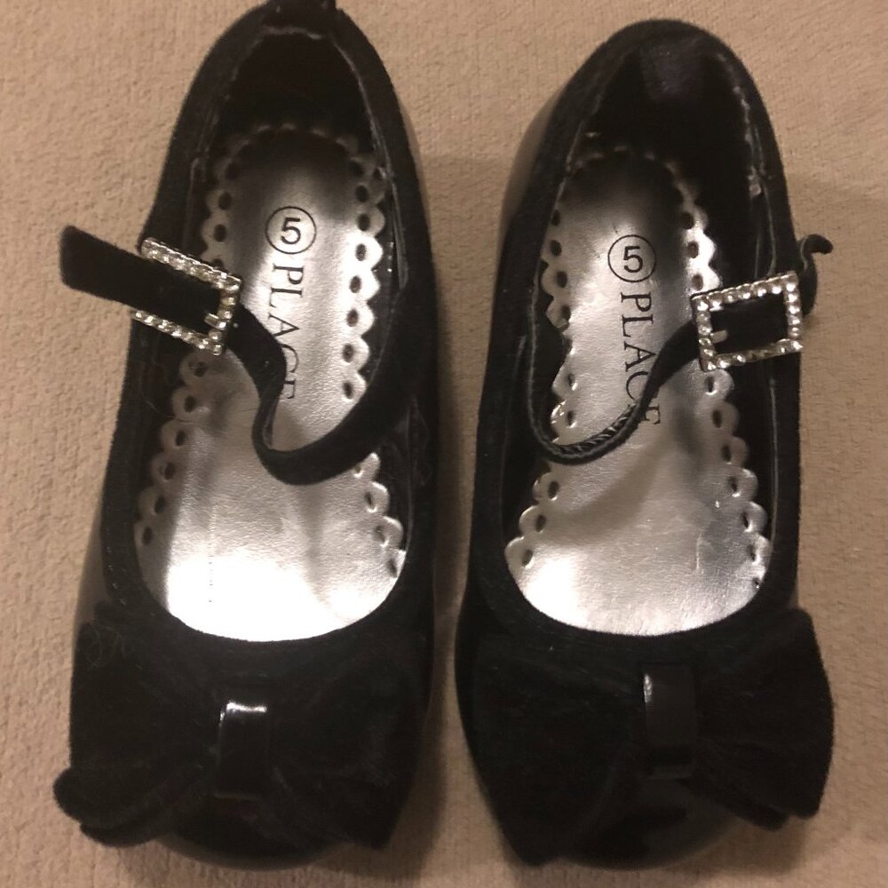 Children's Place Litle Baby Toddler Dress Bow Shoes Size 5